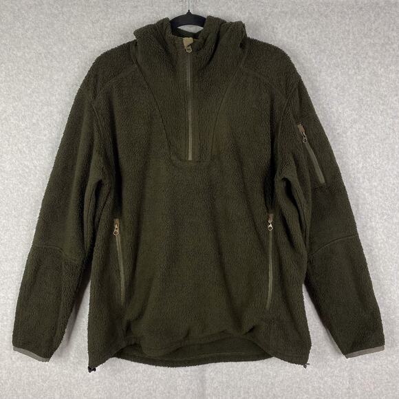 KUHL Hoodie Mens XL Dark Green Synkro Fleece 1/4 Zip Pullover - Picture 1 of 9